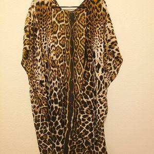 Leopard print duster